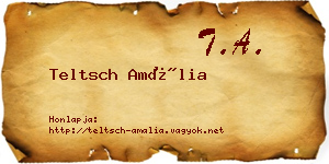 Teltsch Amália névjegykártya