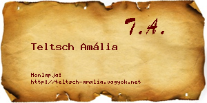 Teltsch Amália névjegykártya